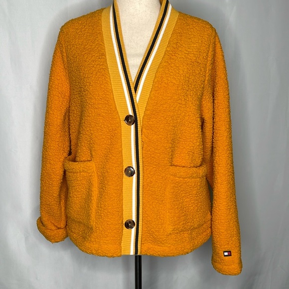 TOMMY HILFIGER
Women's Fuzzy V-Neck Cardigan Sweater Sz XL - Picture 2 of 12